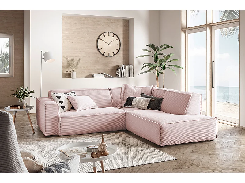 Hoekbank - Roze Koord - SAMU