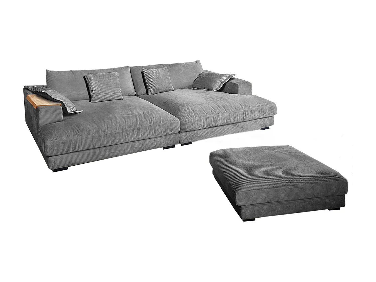 Big - Gris Velours côtelé - MADELINE