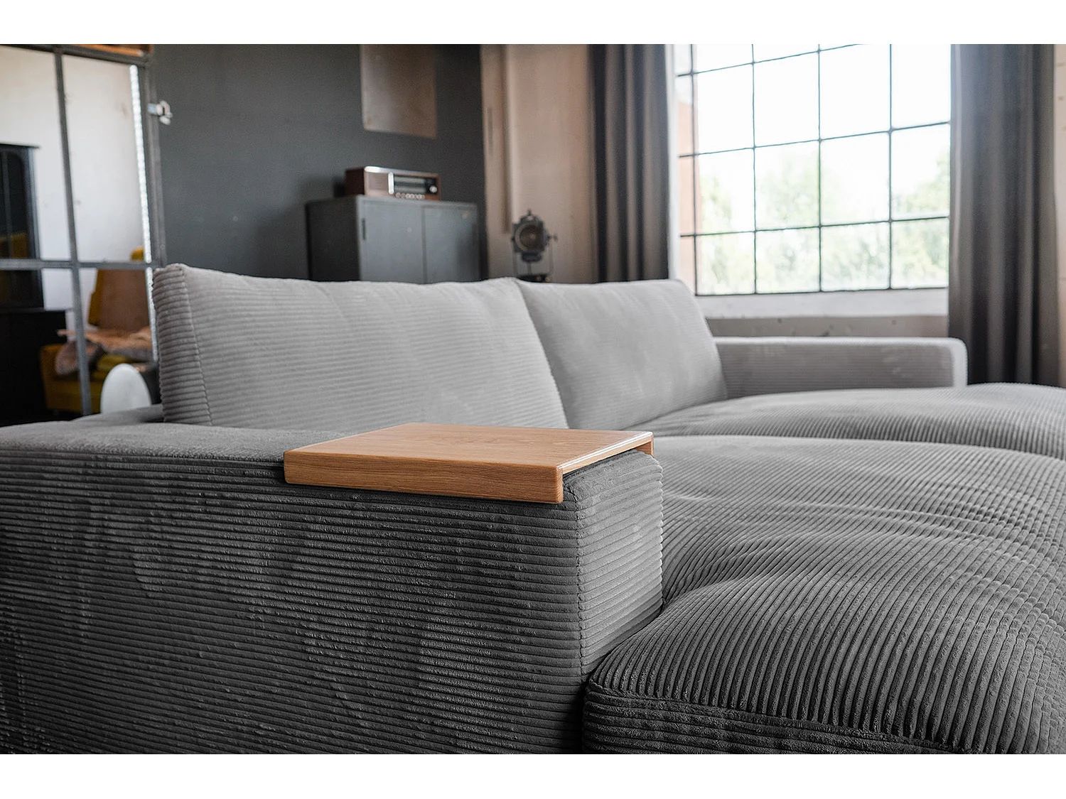 Big - Gris Velours côtelé - MADELINE