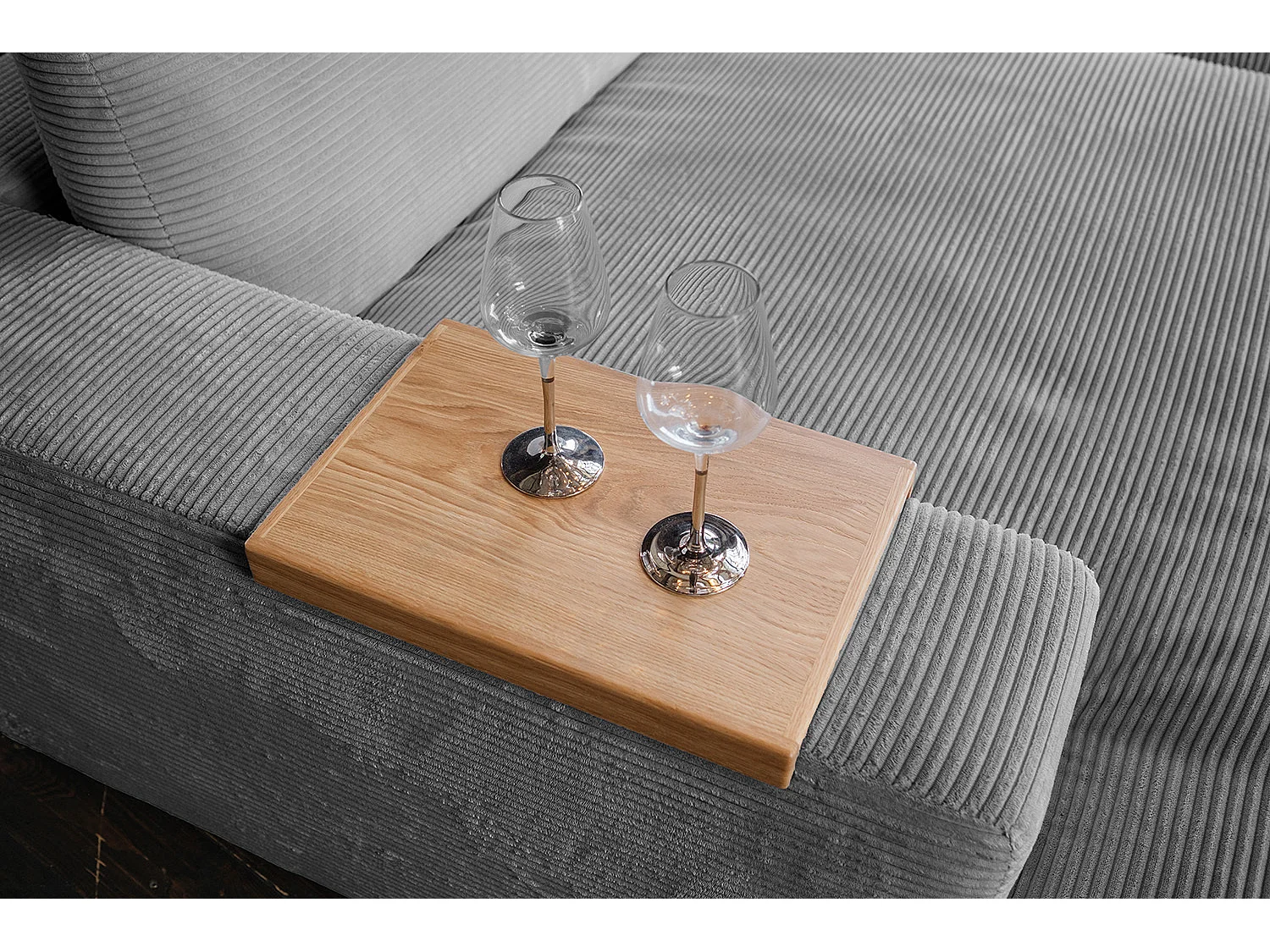 Divano extra largo - Grigio Velluto a coste - MADELINE