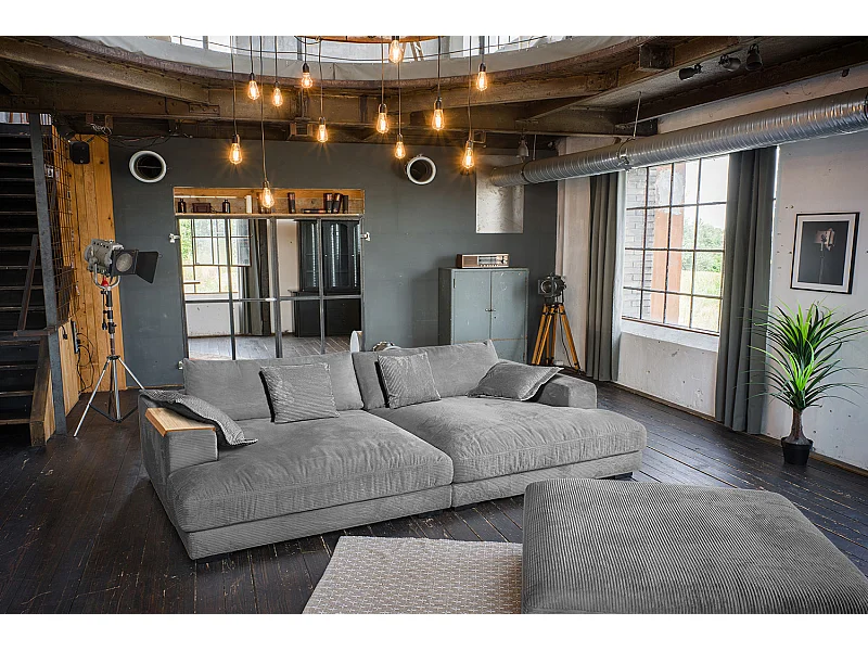 Divano - Grigio Velluto a coste - MADELINE