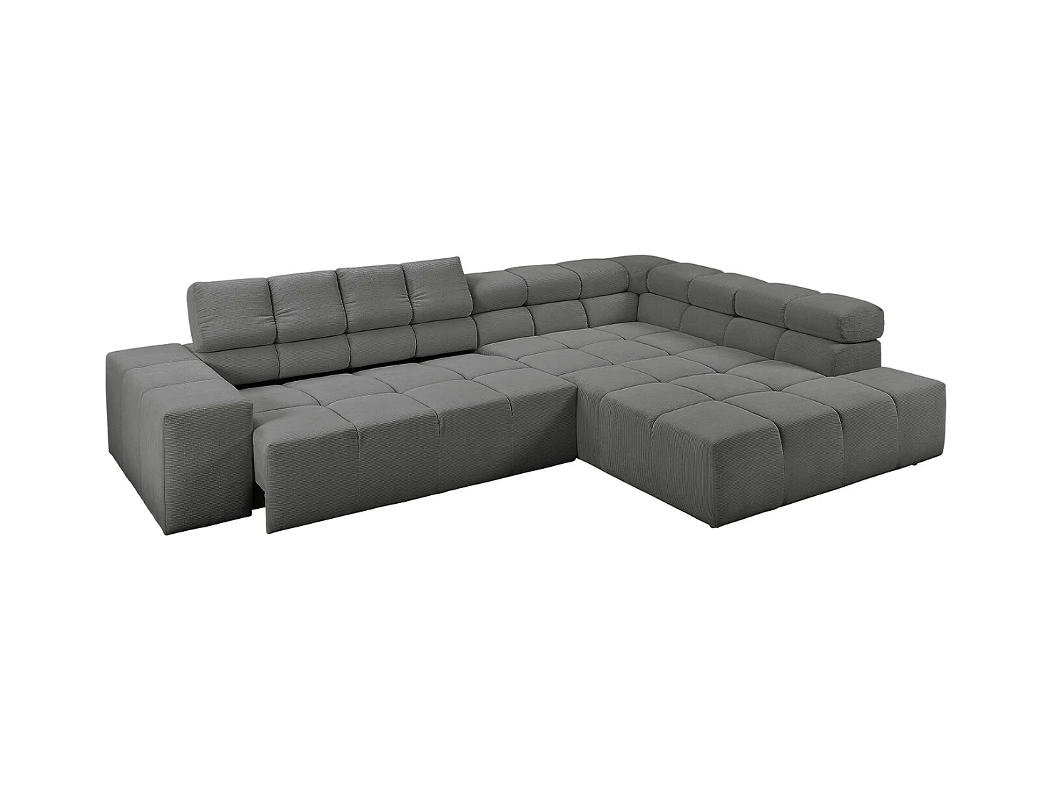 Canapé - anthracite Velours côtelé - NEVADA