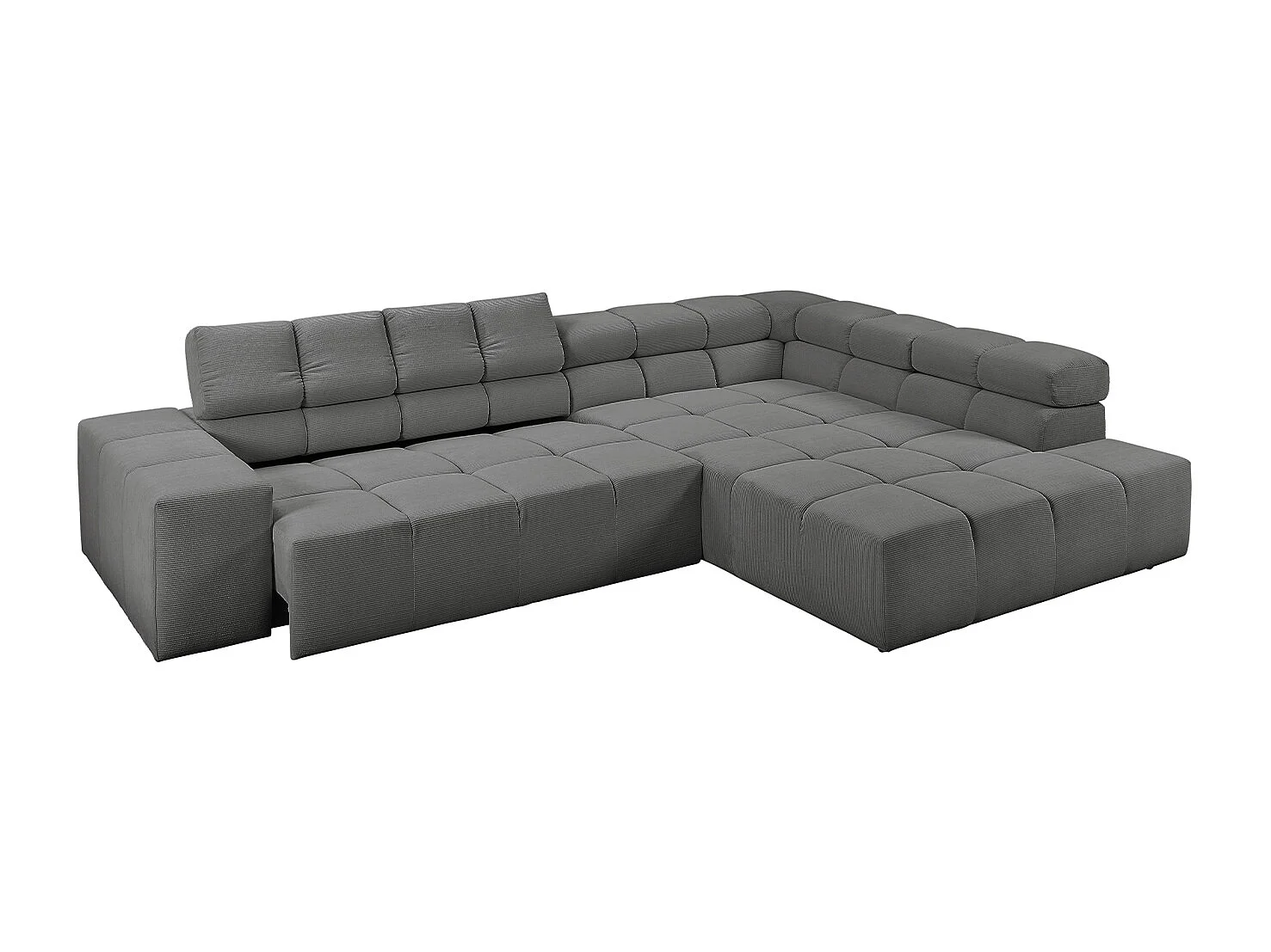 Canapé - anthracite Velours côtelé - NEVADA