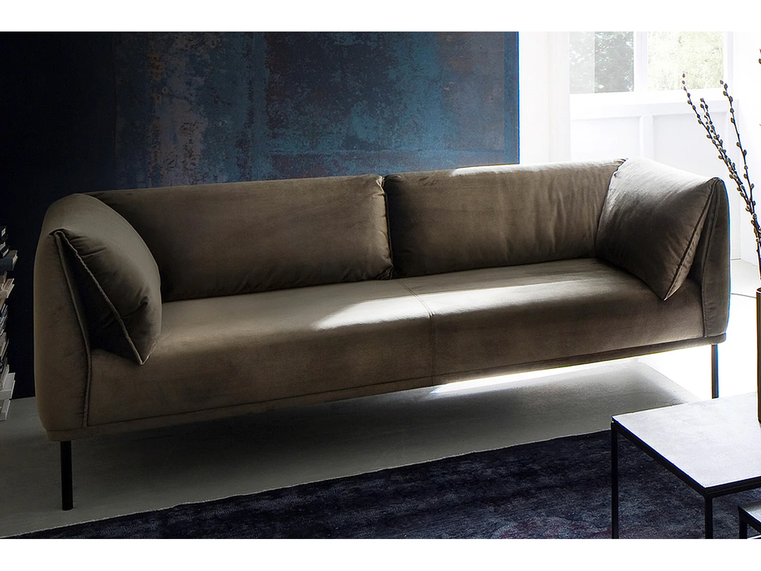 Sofa - Grün Webstoff - VINTAGE