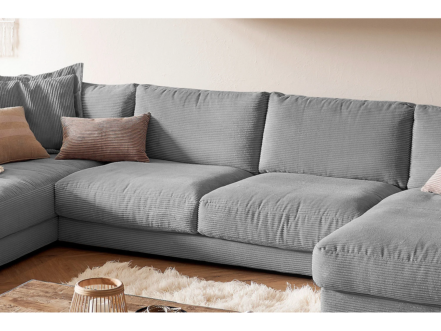 Divano - Grigio Velluto a coste - MADELINE