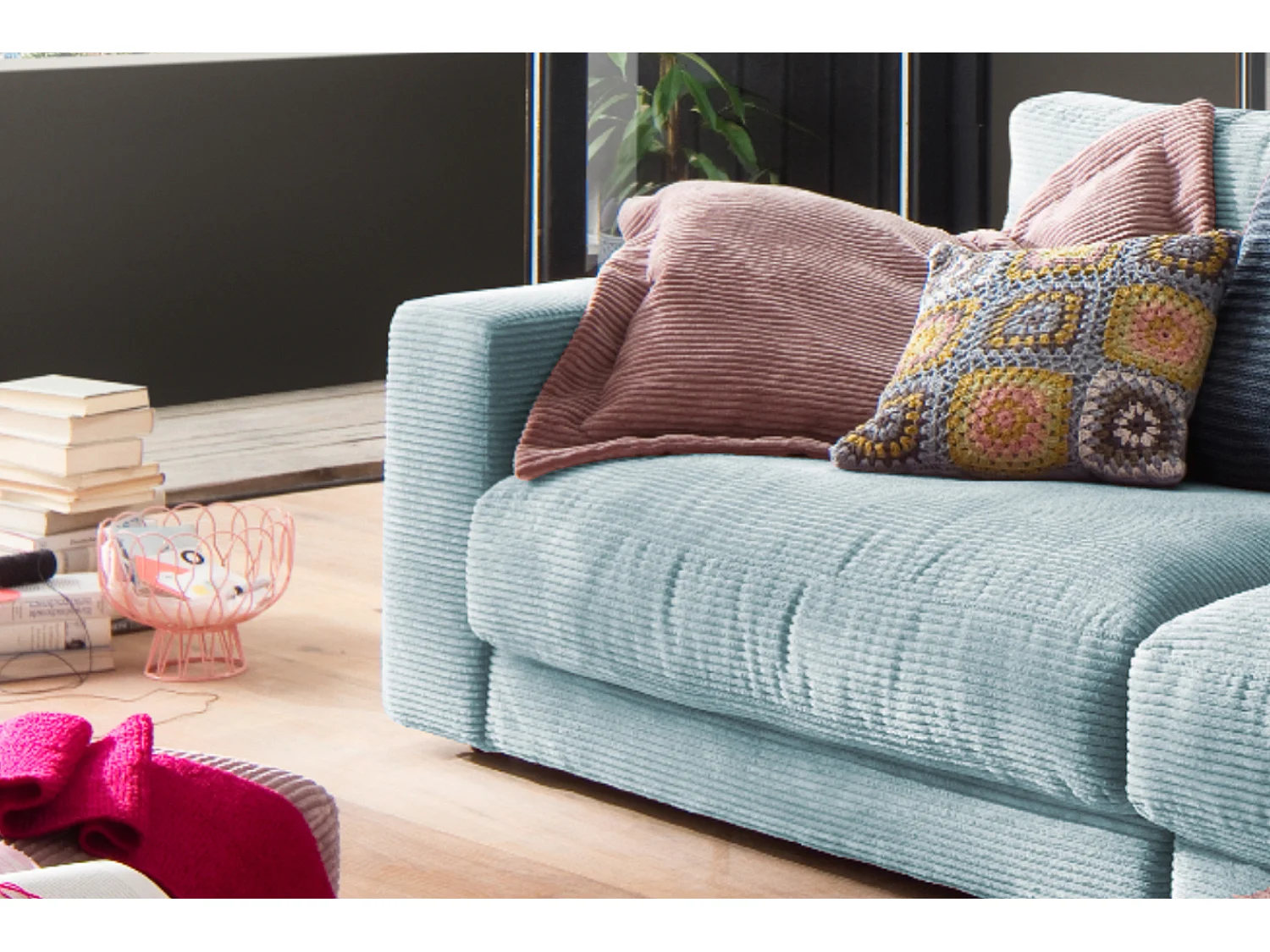 Bank - Lichtblauw Koord - MADELINE