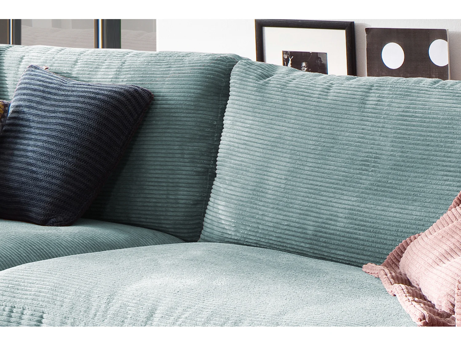 Sofa - Hellblau Cord - MADELINE