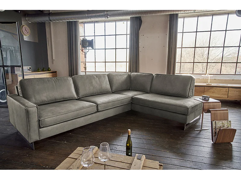 Canapé - anthracite similicuir - VILNIUS