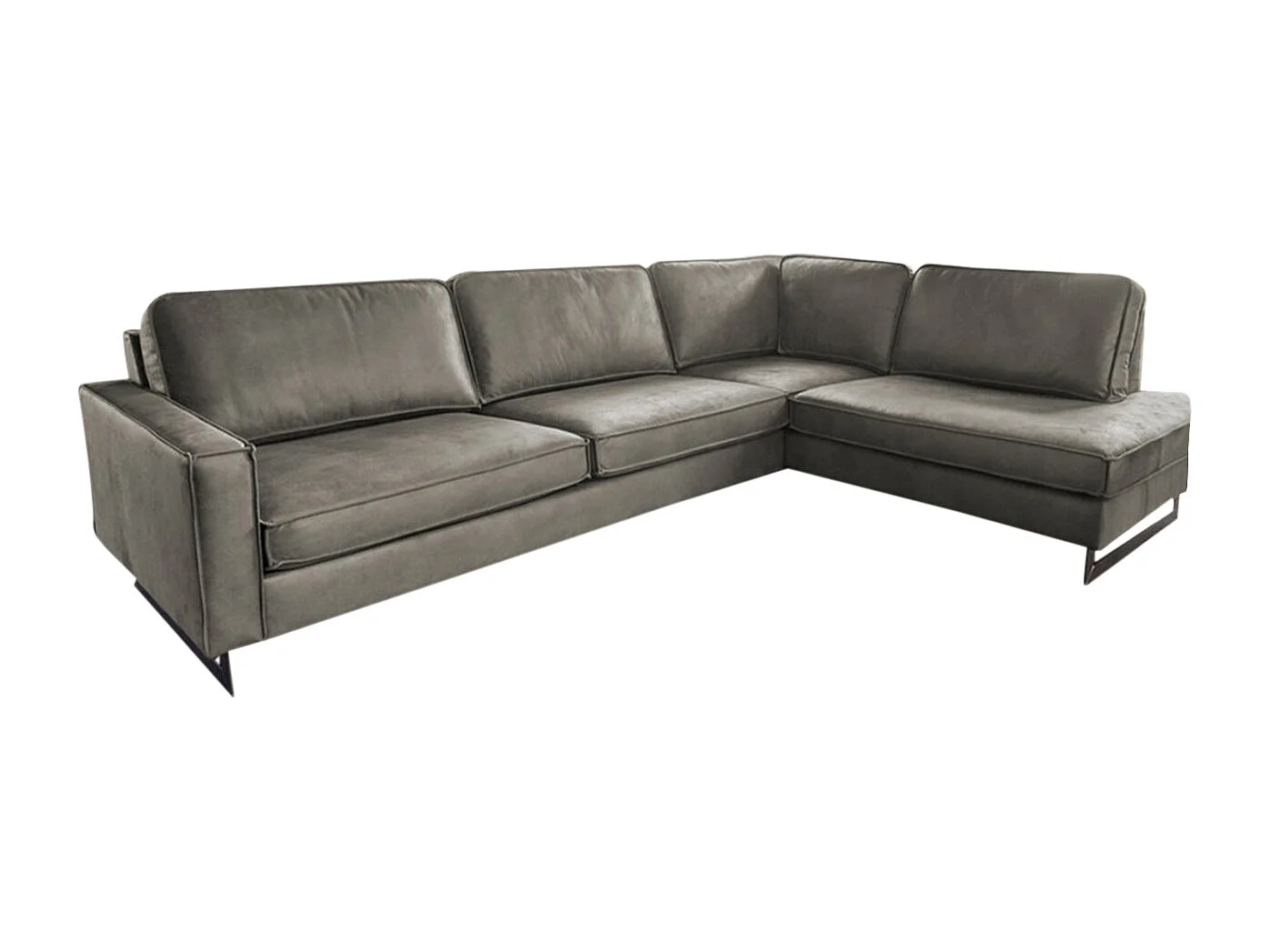 Hoekbank - Antraciet Imitatieleer - VILNIUS