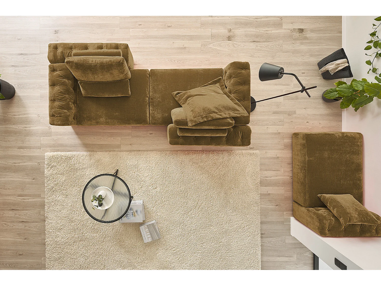 Modulsofa - Braun Cord - SEPHI