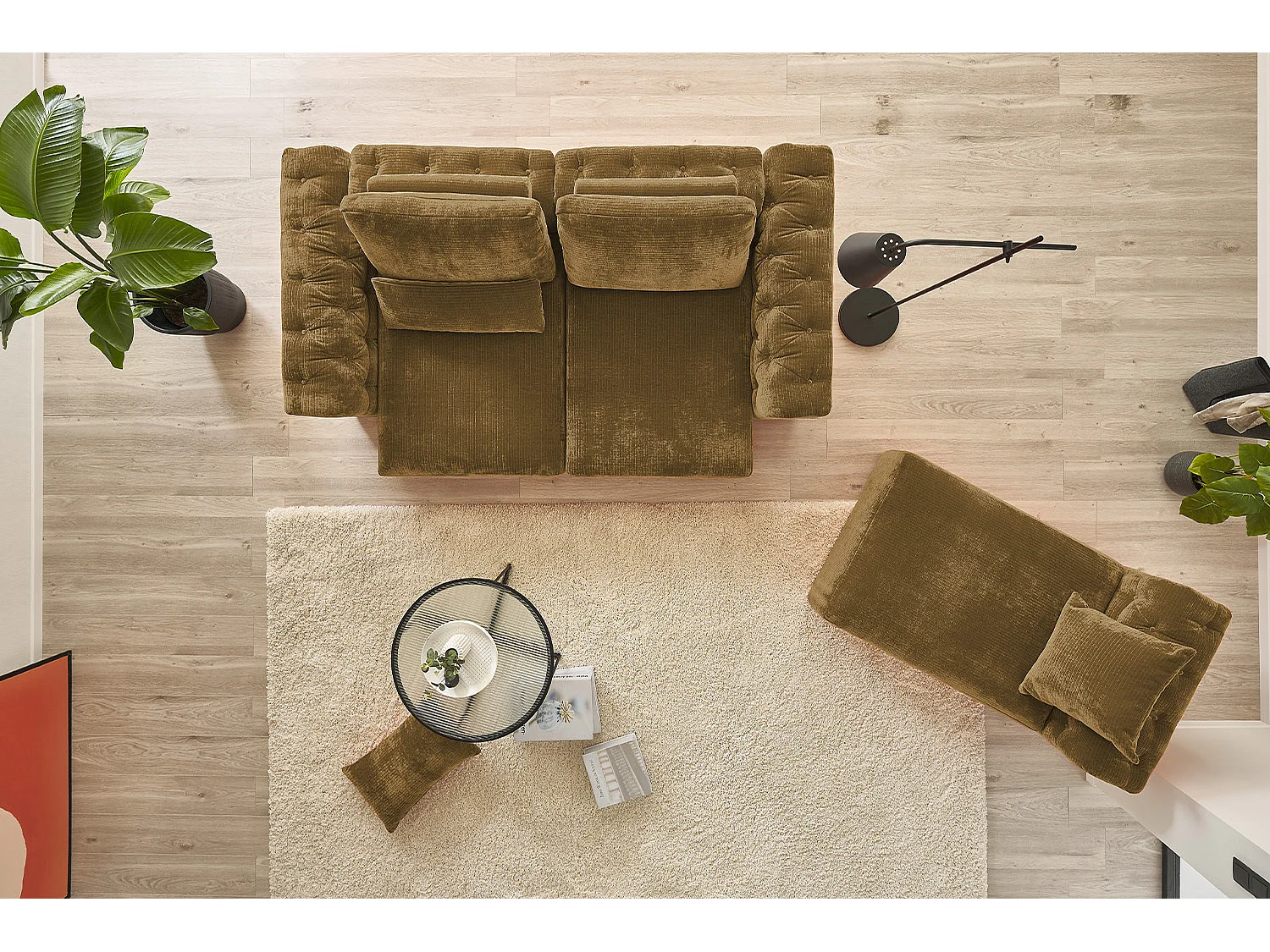 Modulsofa - Braun Cord - SEPHI