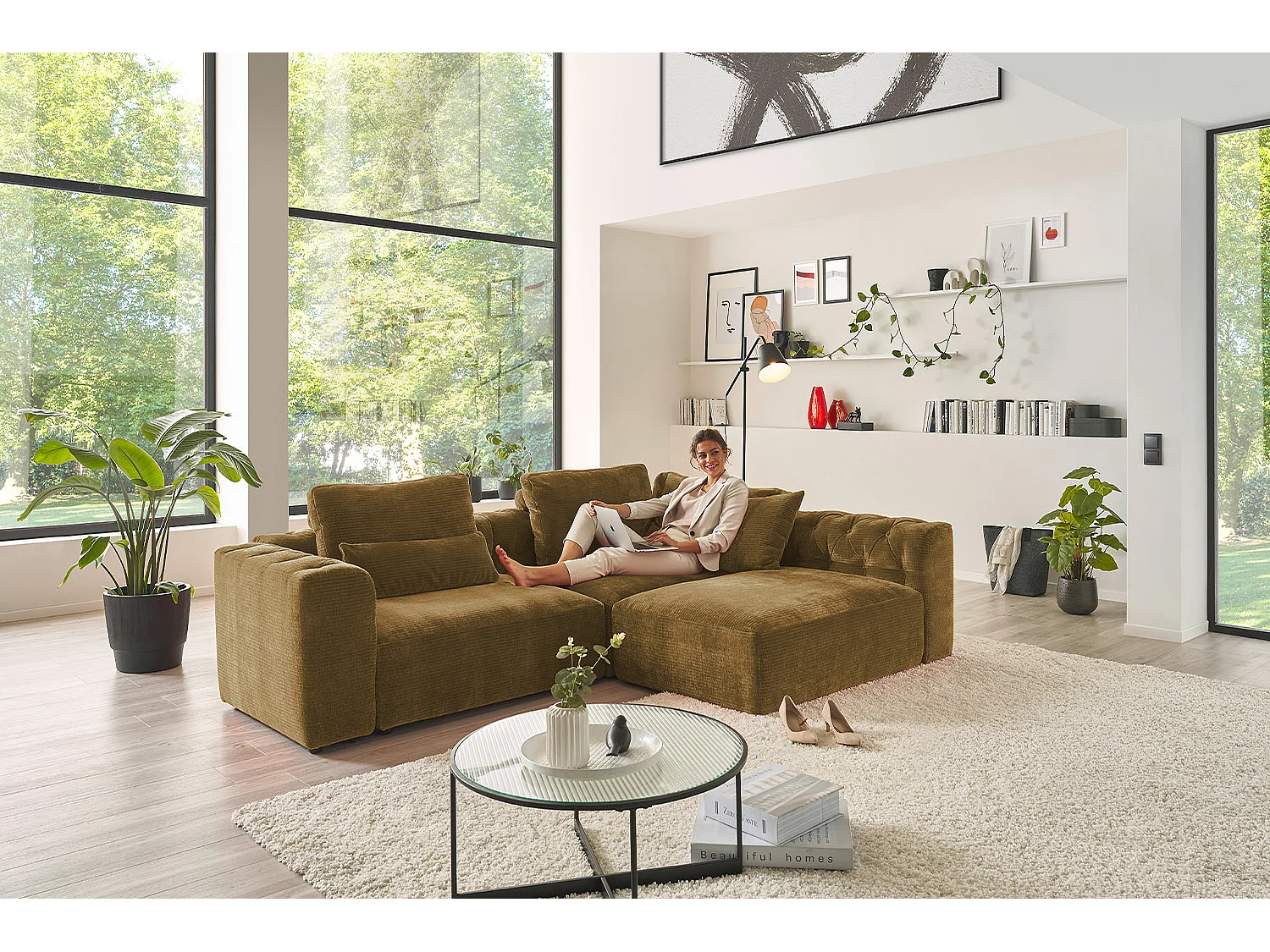 Modulsofa - Braun Cord - SEPHI