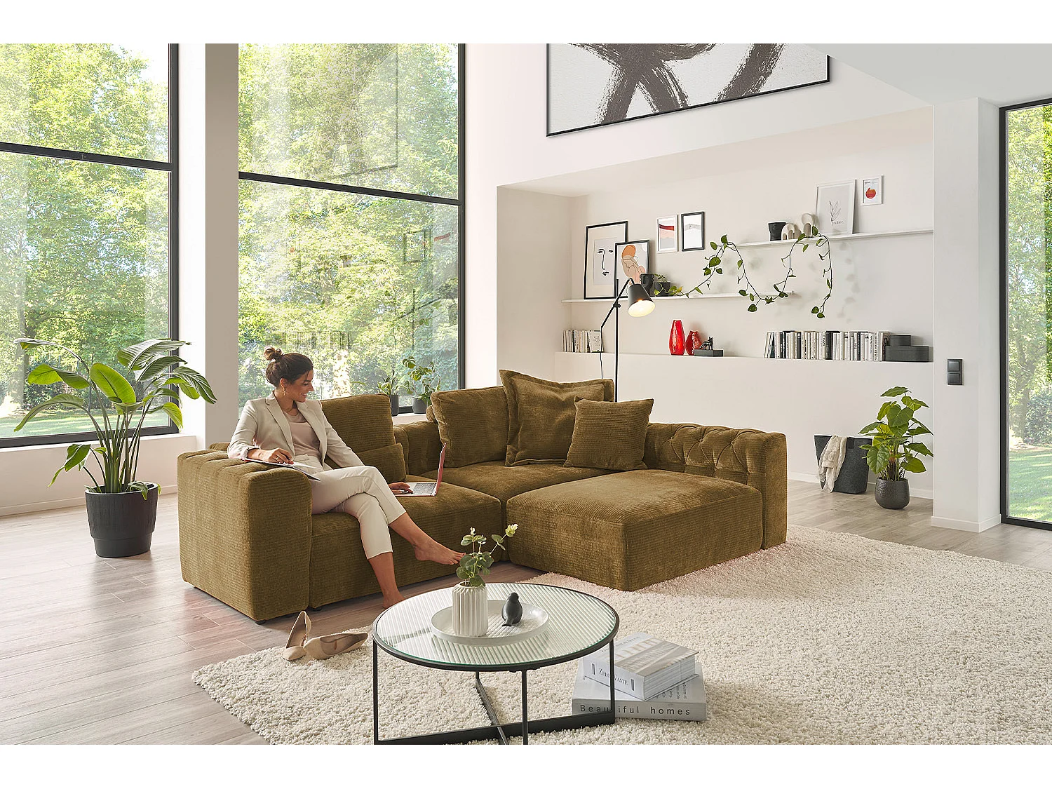 Modulsofa - Braun Cord - SEPHI