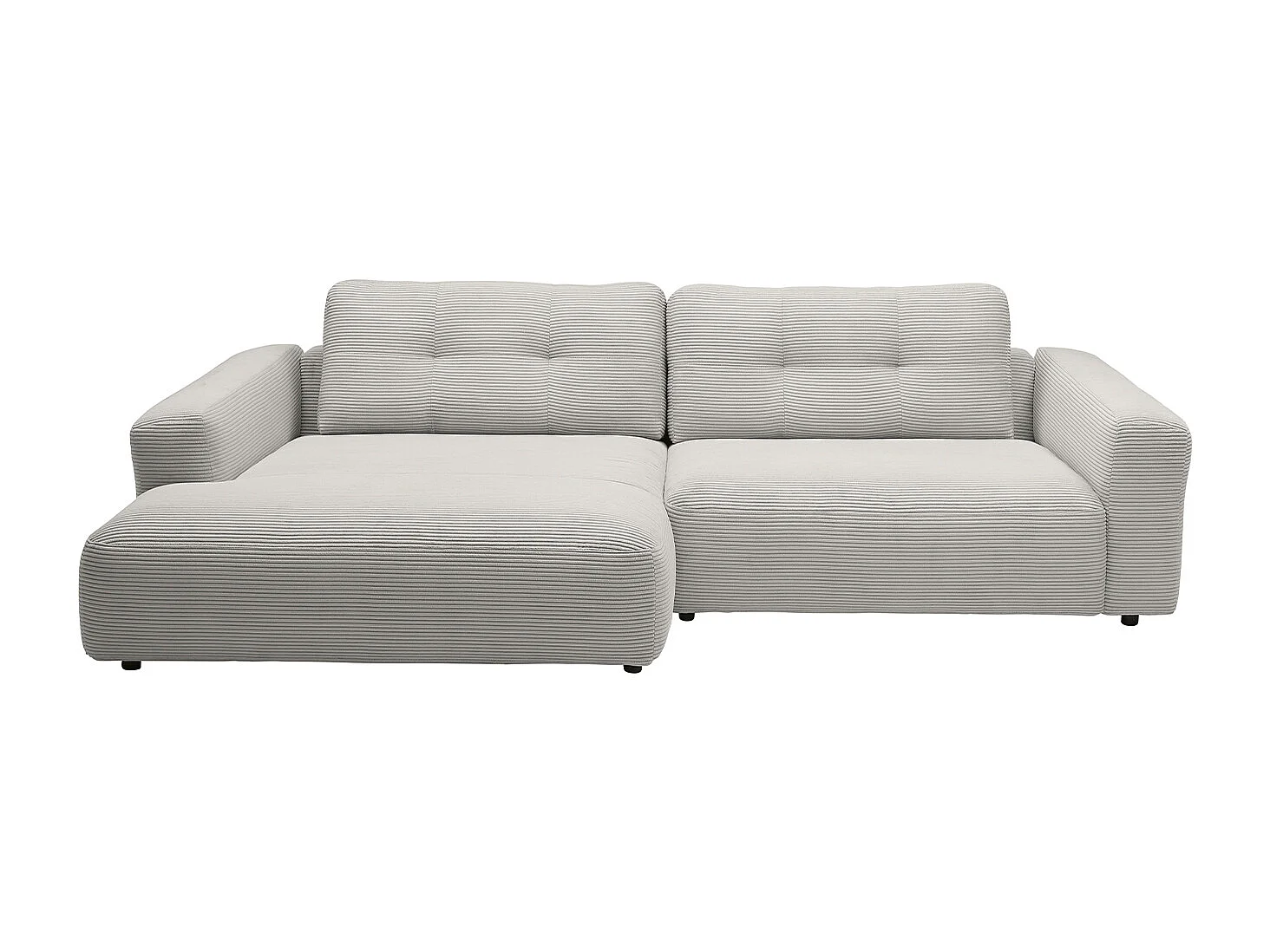 Ecksofa - Hellgrau Cord - MIKA