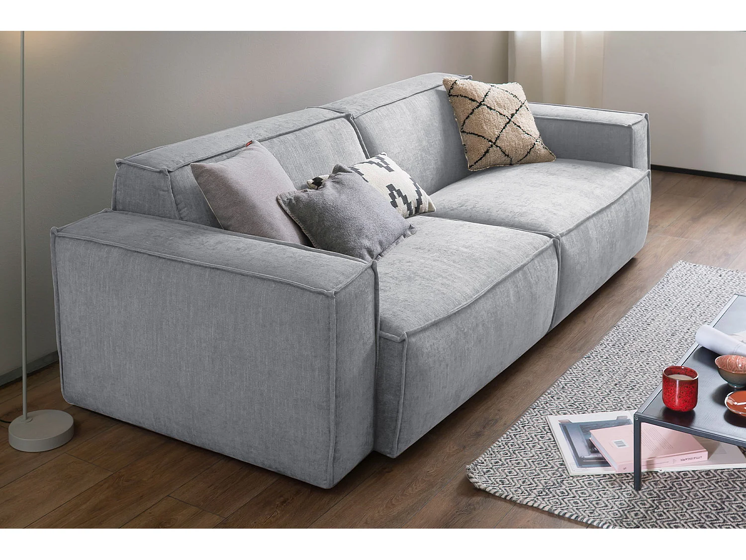 Divano - grigio chiaro tessuto intrecciato - SAMU