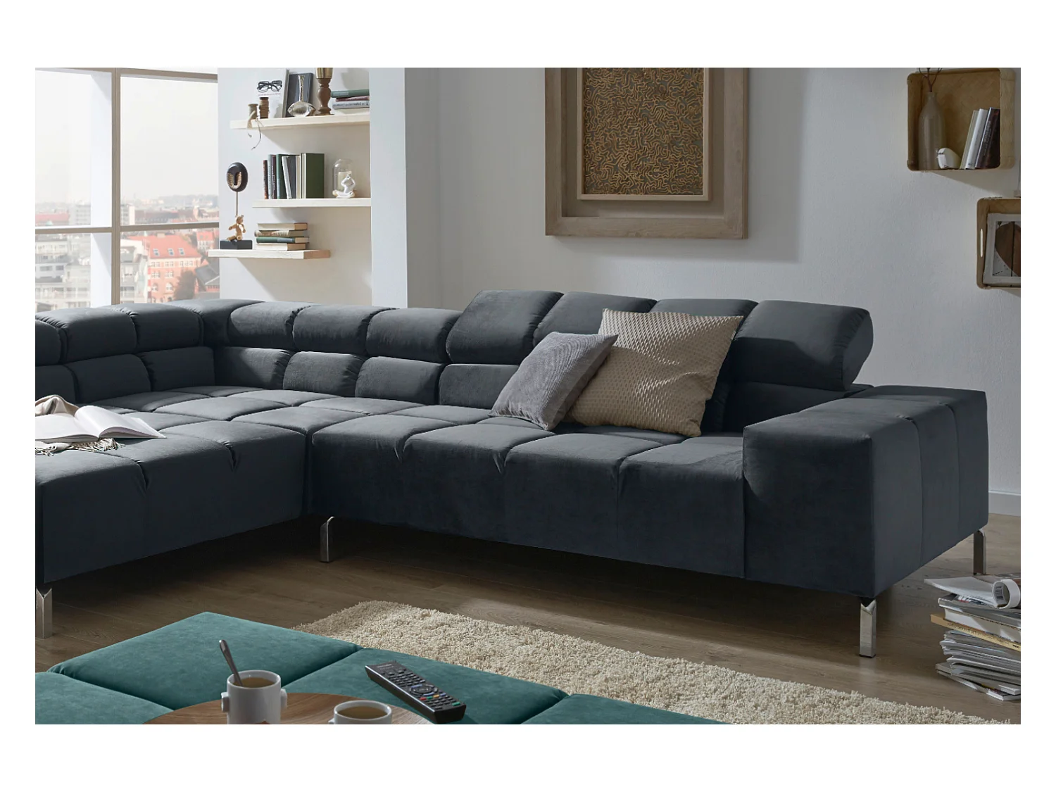 Sofá - Negro terciopelo - NELSON