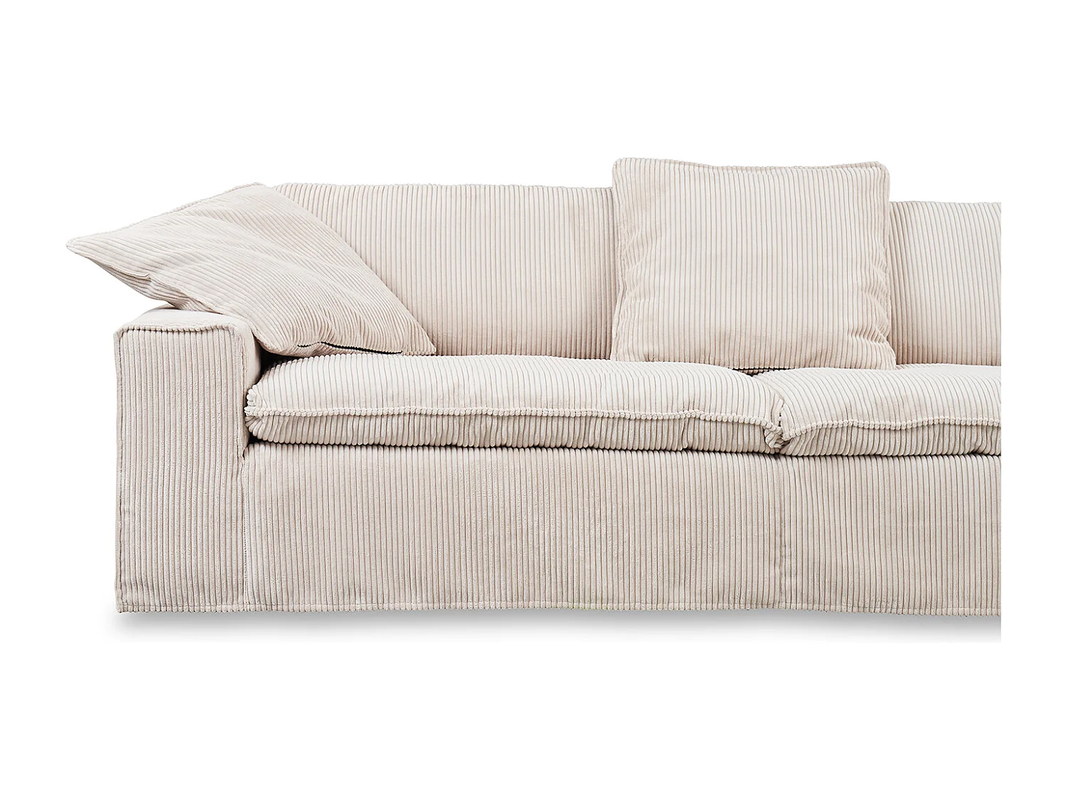 Sofa - Cremeweiß Cord - NETTA