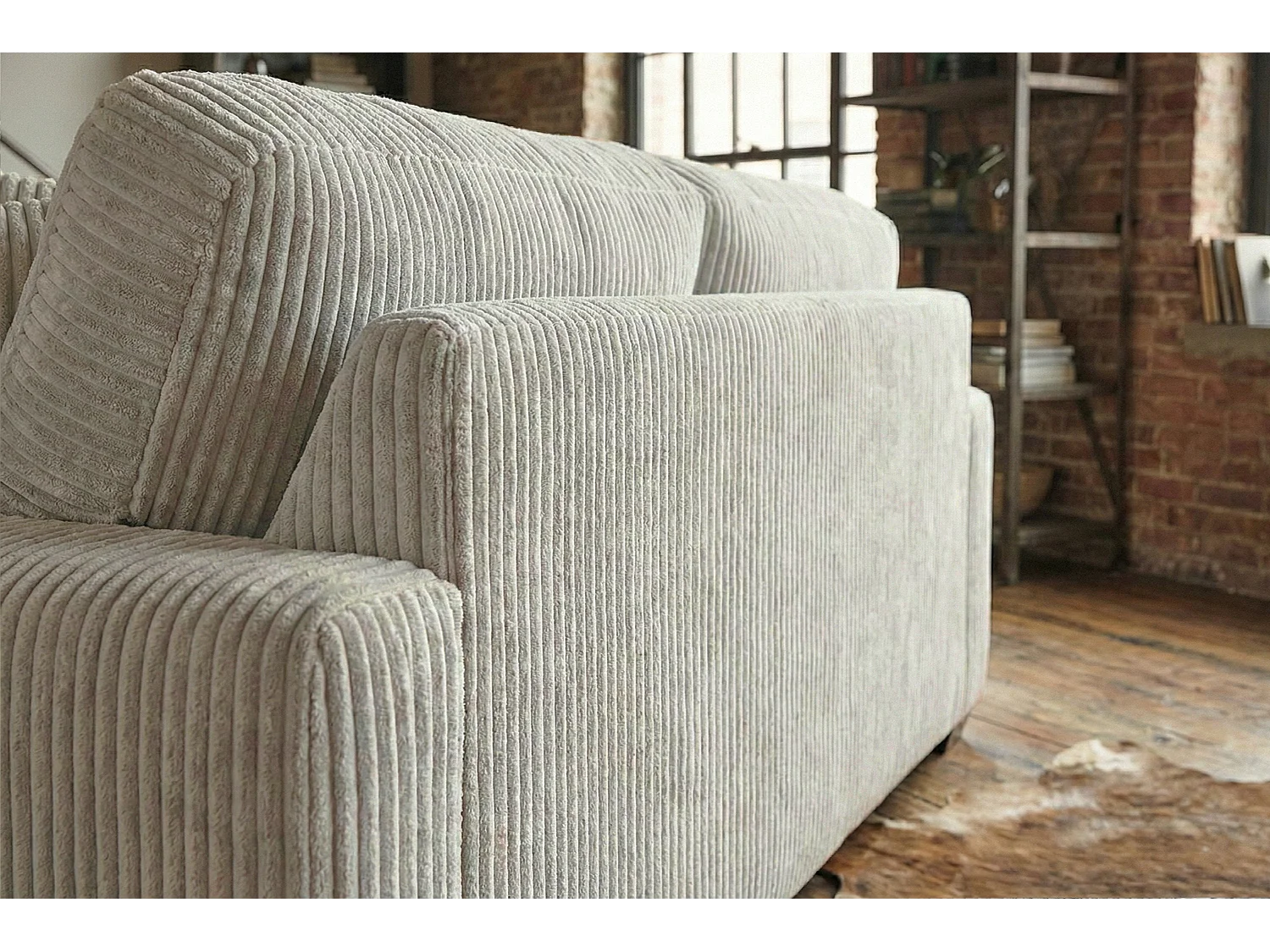 Sofa - Cremeweiß Cord - NETTA