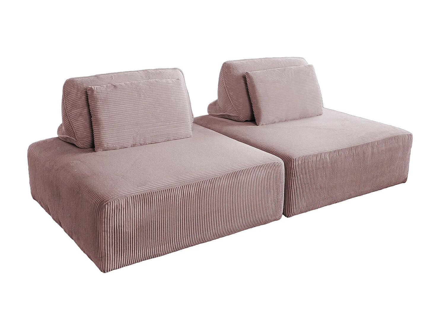 Divano modulare - Rosa Velluto a coste - WIOLO SOFT