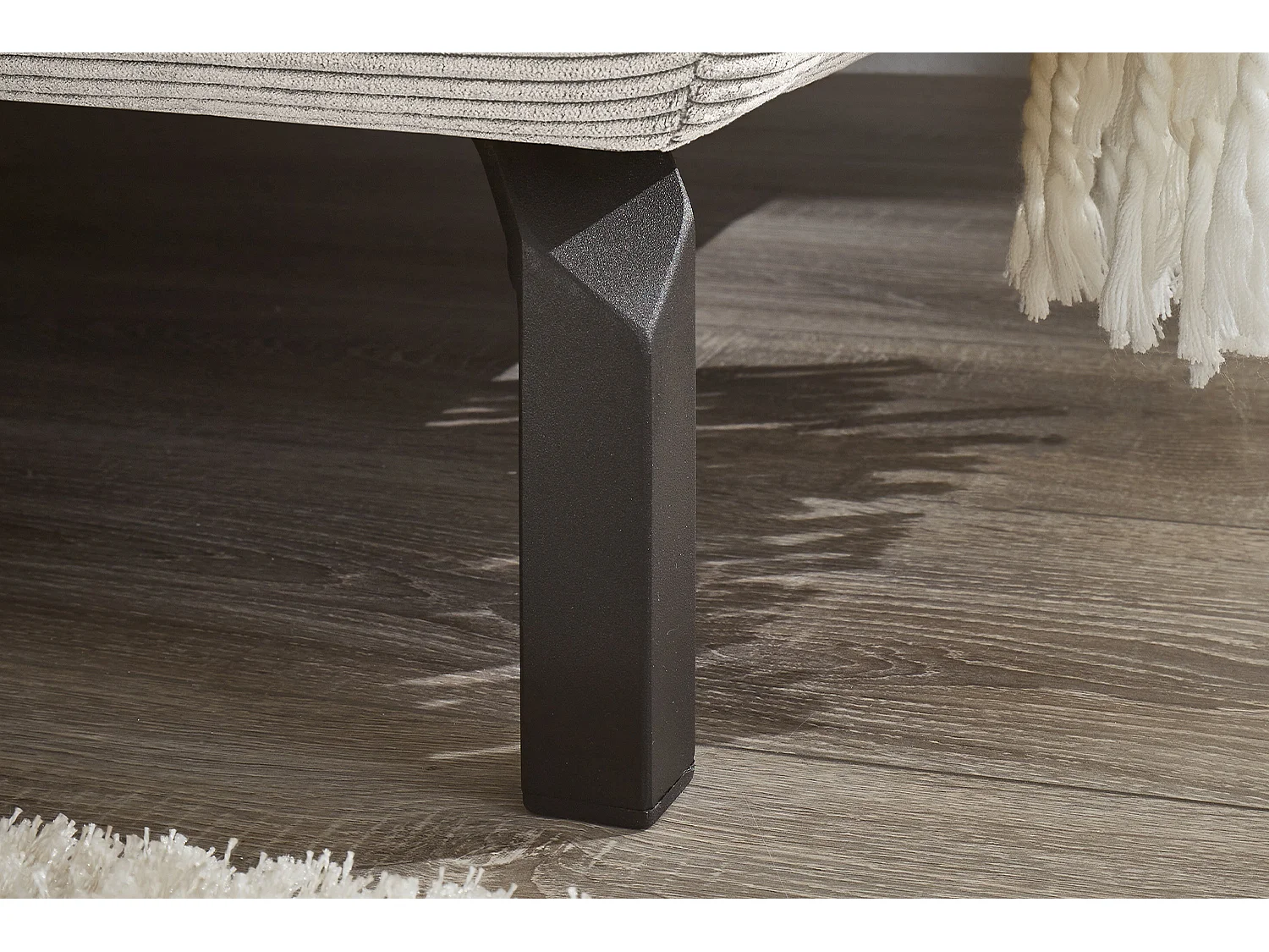 Ecksofa - Silber Cord - DELIA