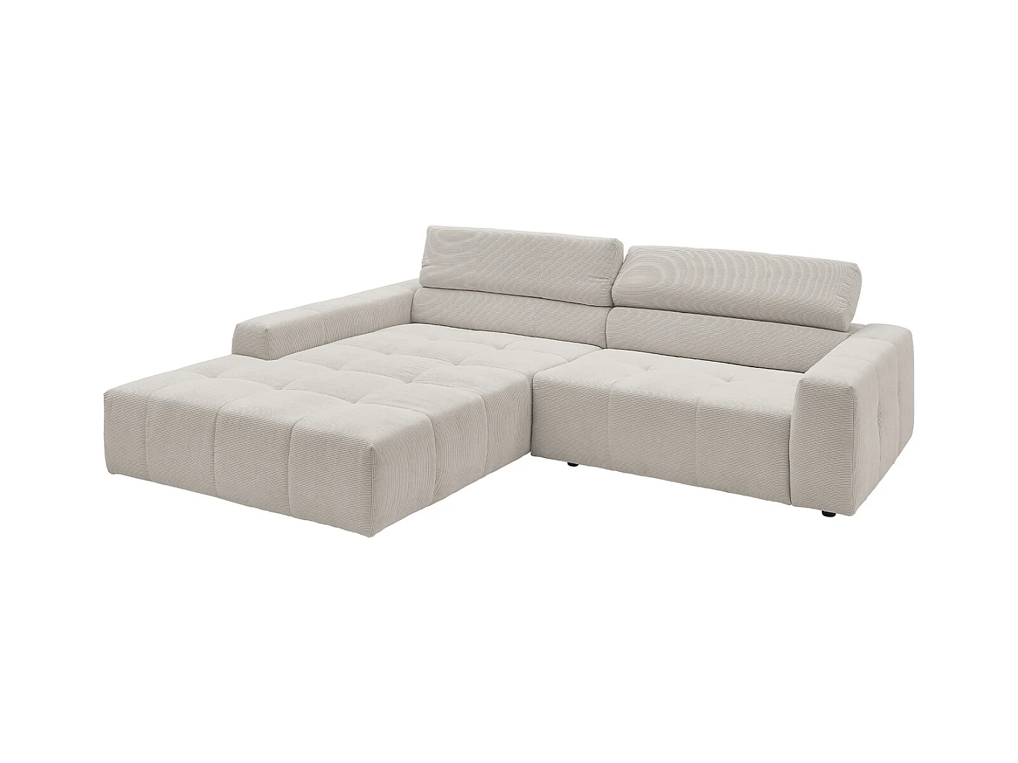 Canapé - argent Velours côtelé - RENO