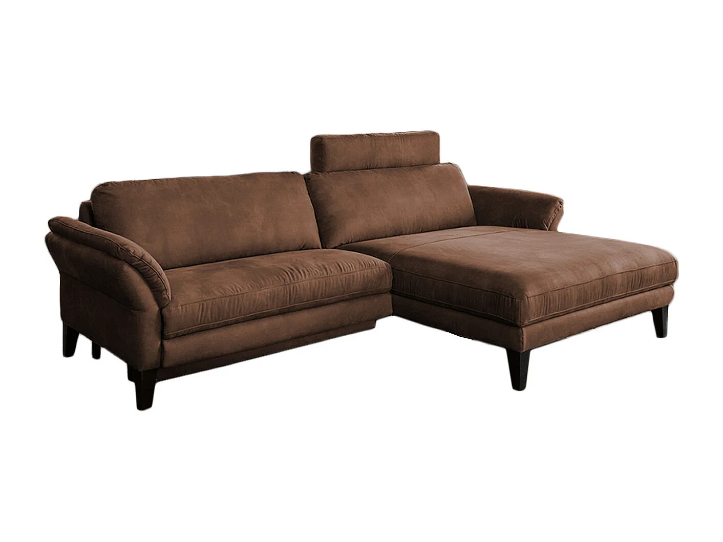 Ecksofa - Braun Webstoff - MALTA