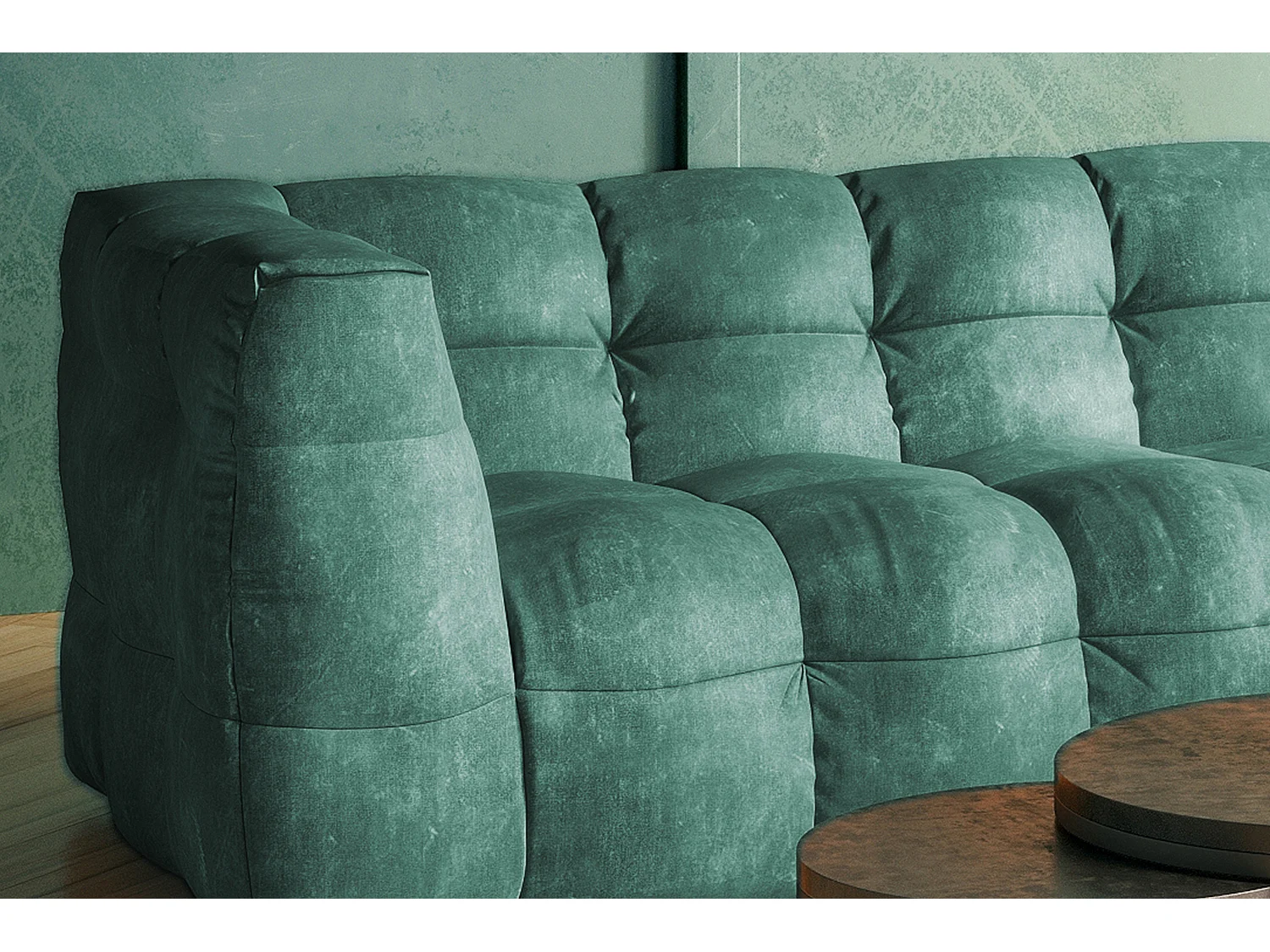 Sofá - Petróleo terciopelo - ROSARIO