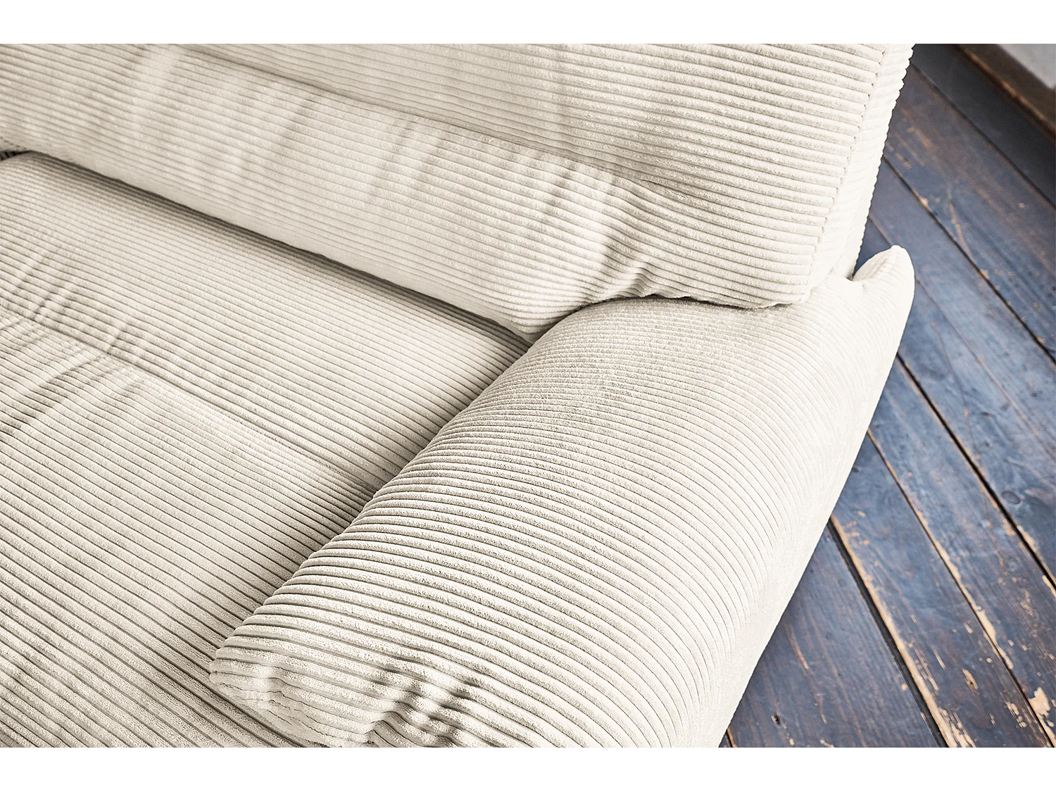 Canapé - blanc crème Velours côtelé - CINE