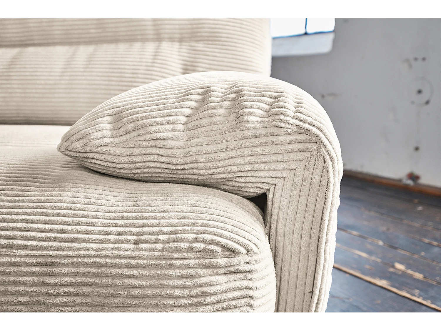 Sofa - Cremeweiß Cord - CINE