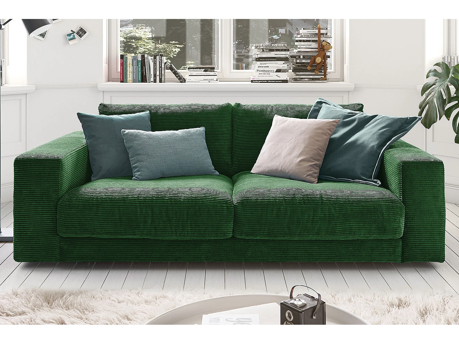 Sofa - Smaragdgrün Cord - MADELINE
