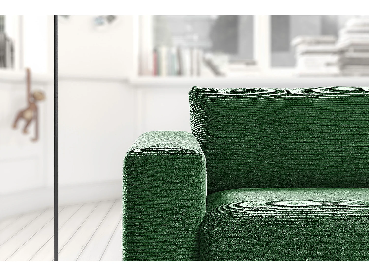 Sofa - Smaragdgrün Cord - MADELINE