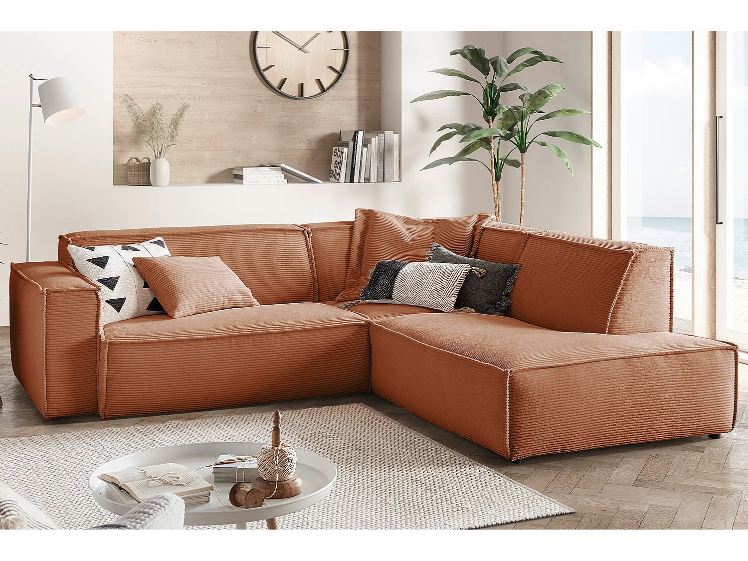 Hoekbank - Bruin Koord - SAMU