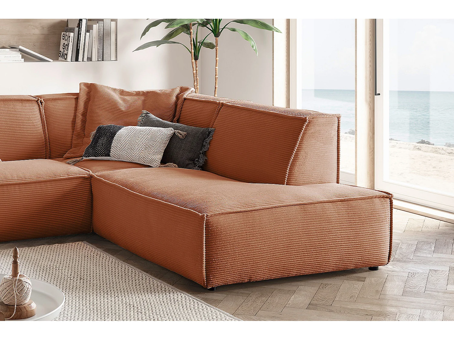 Hoekbank - Bruin Koord - SAMU