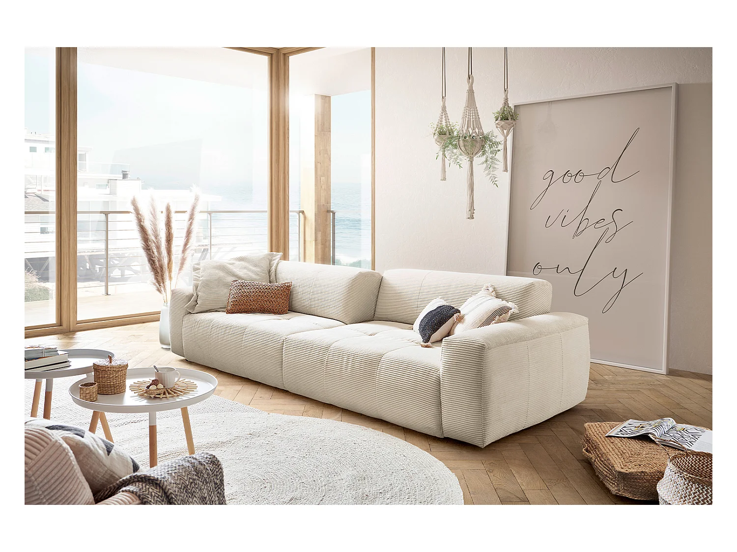 Sofa - Weiß Cord - PALACE