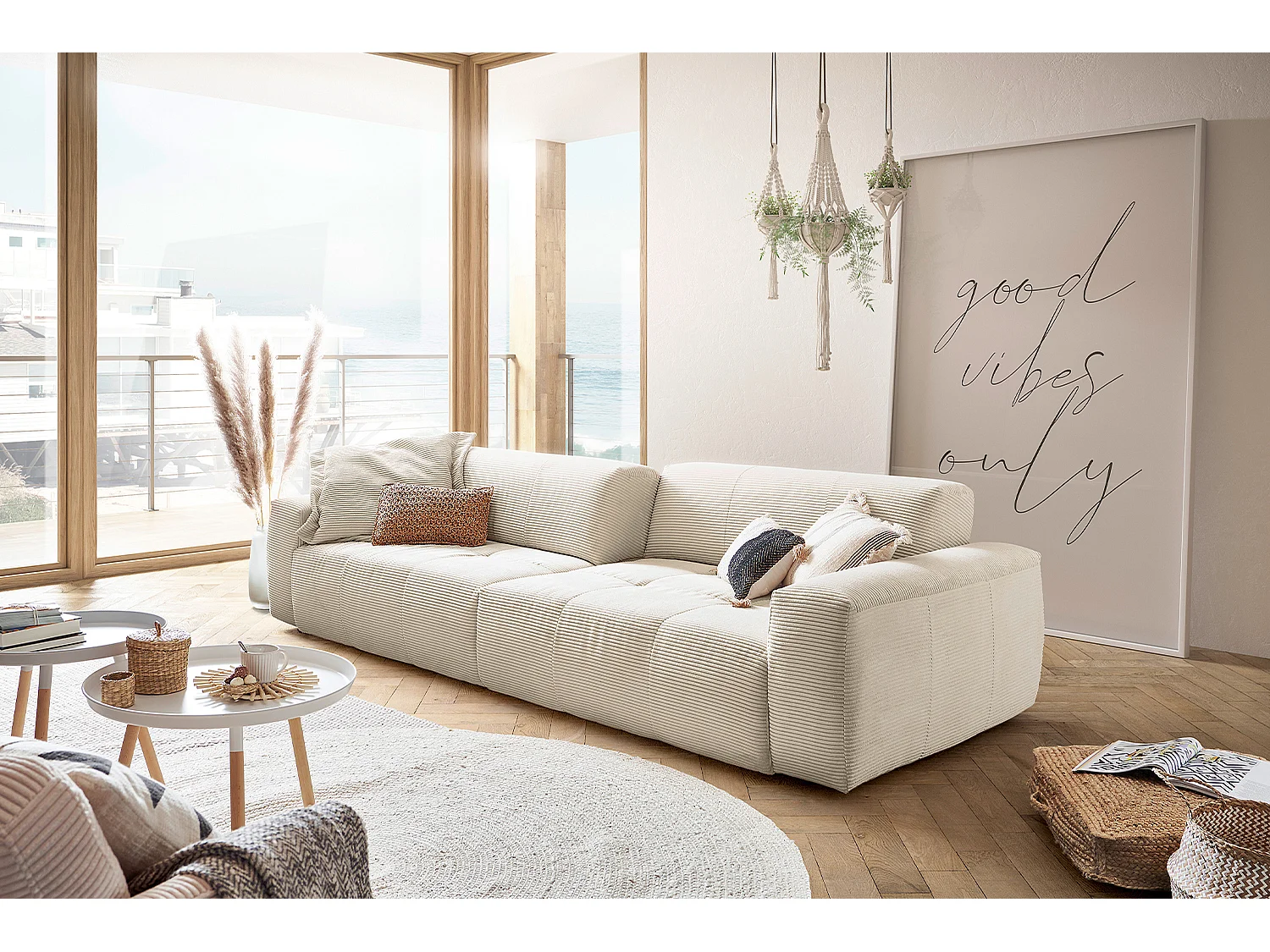 Sofa - Weiß Cord - PALACE