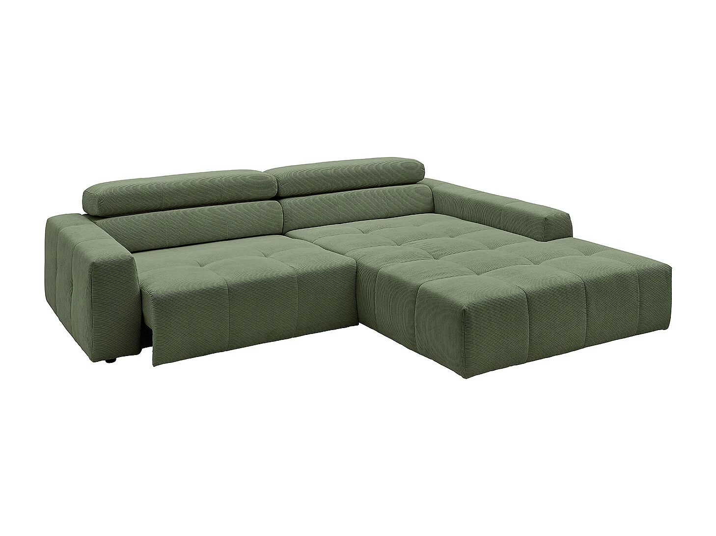 Ecksofa - Grün Cord - RENO