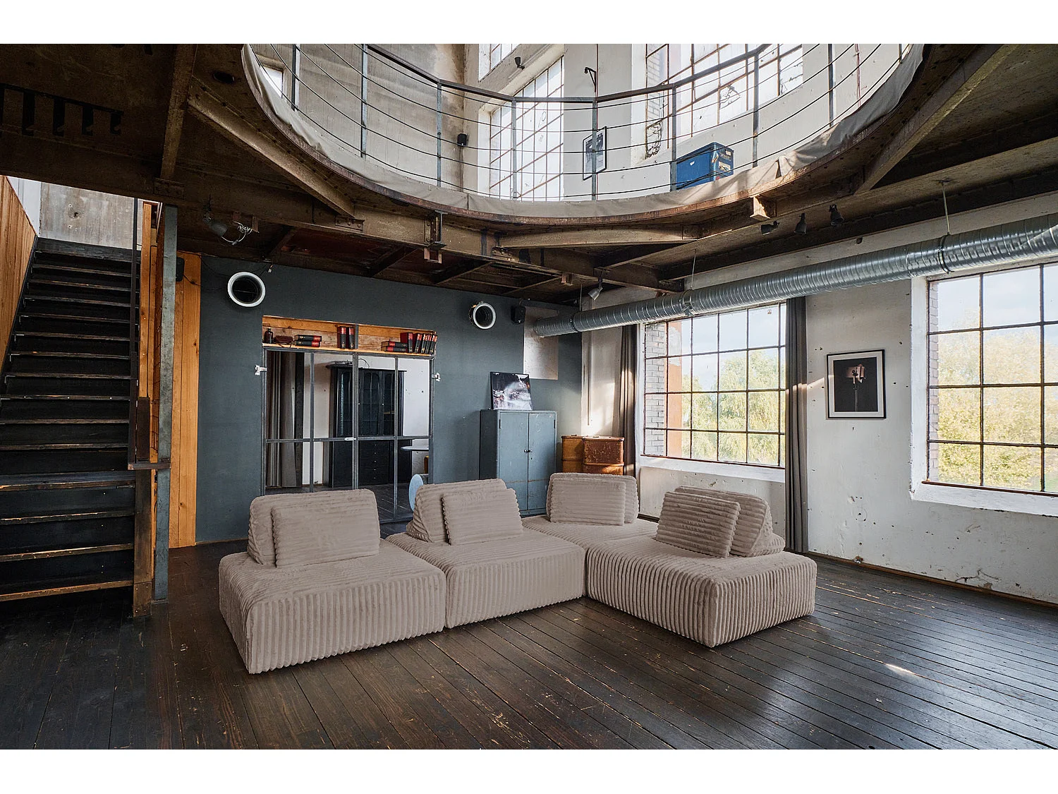 Canapé - taupe Velours côtelé - WIOLO SOFT