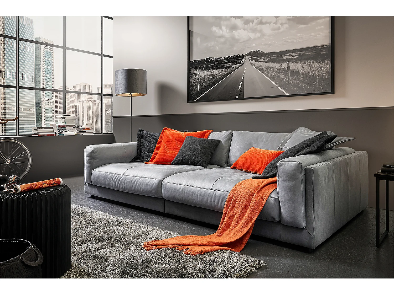 Big - Grau Leder - RAINA