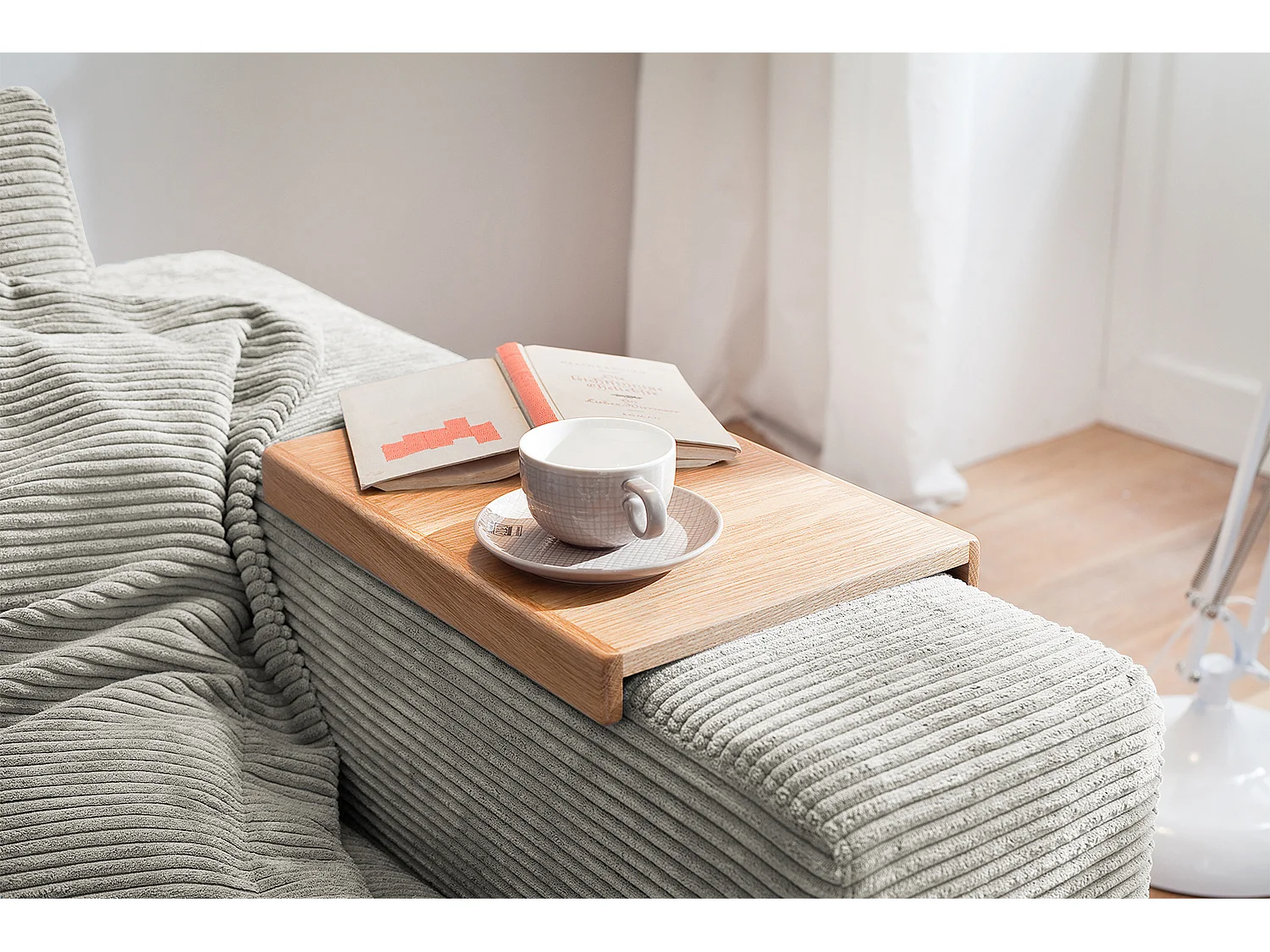 Sofa - Hellgrau Cord - MADELINE