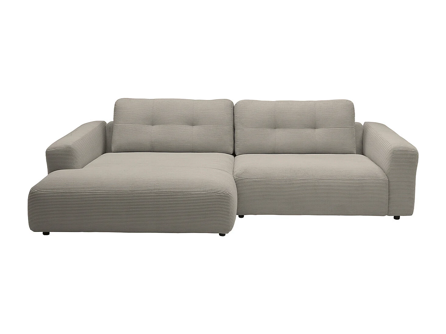Ecksofa - Grau Cord - MIKA