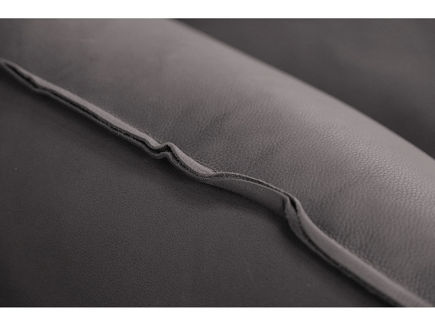 Ledersofa - Grau Leder - DAVITO