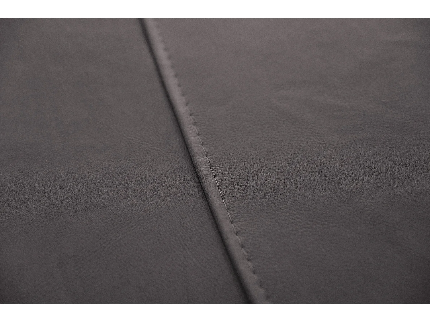 Ledersofa - Grau Leder - DAVITO