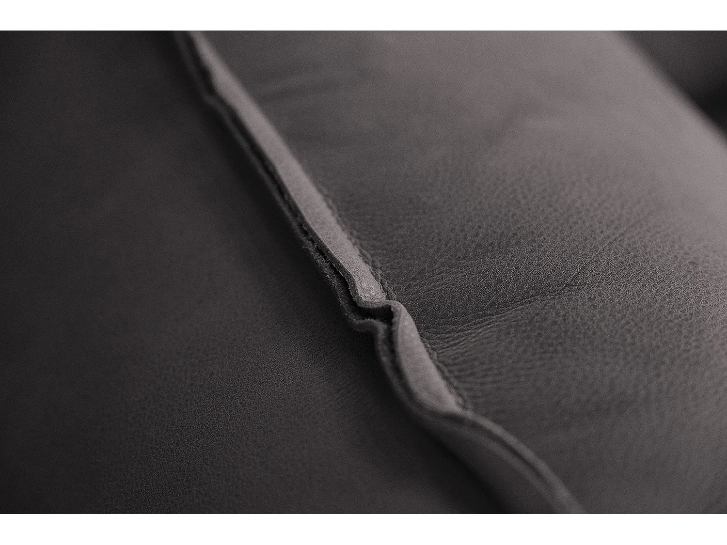 Ledersofa - Grau Leder - DAVITO