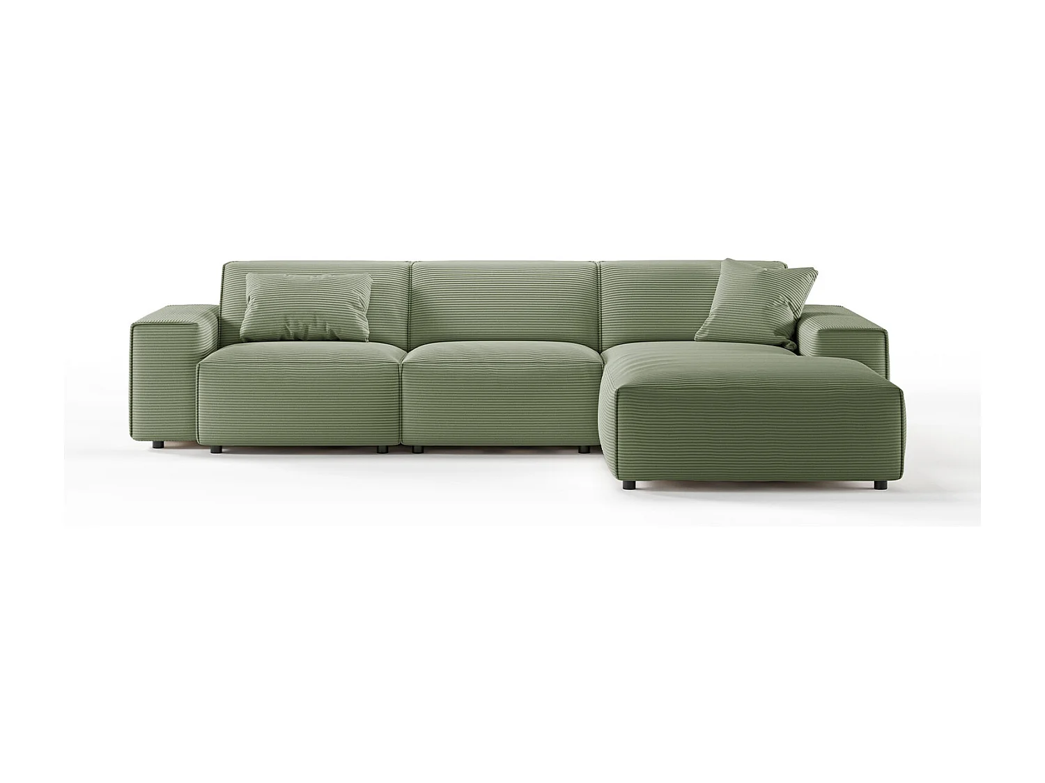 Ecksofa - Grün Cord - RANI