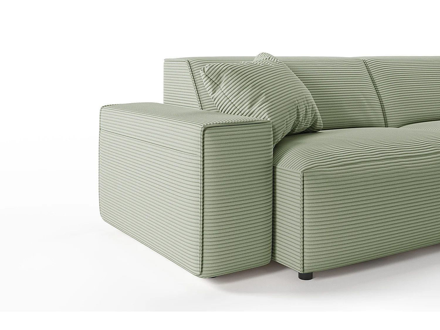 Ecksofa - Grün Cord - RANI