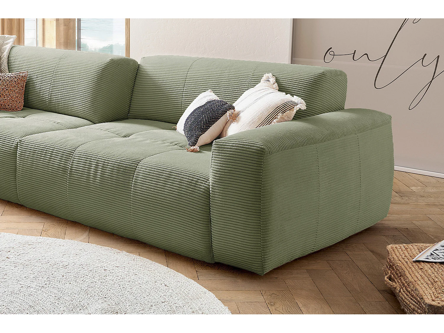 Divano - verde Velluto a coste - PALACE