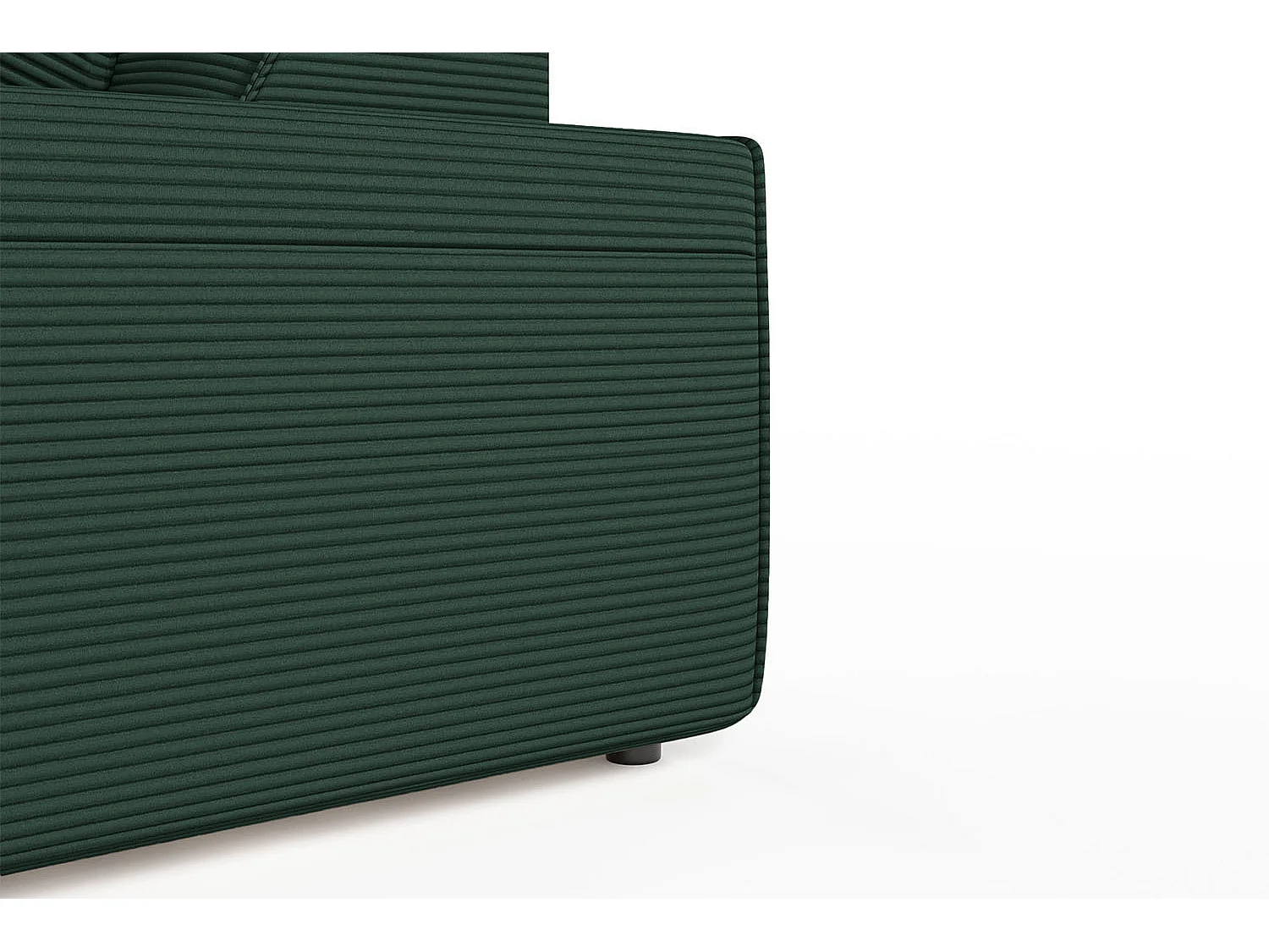 Ecksofa - Smaragdgrün Cord - RANI