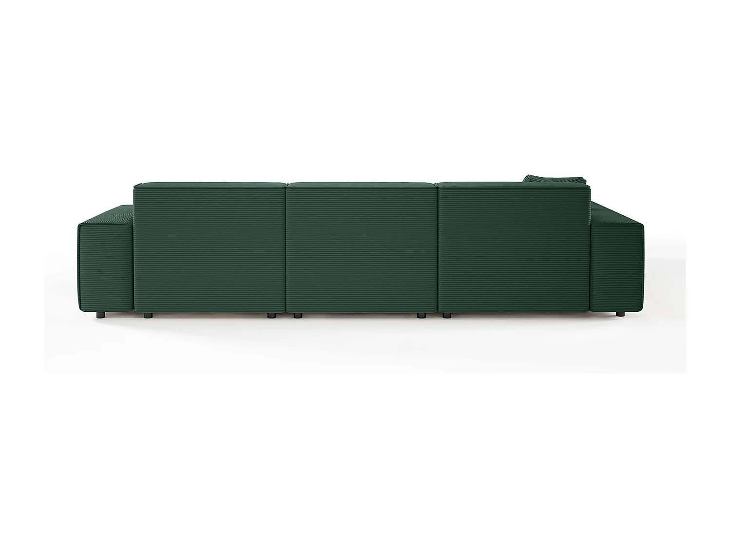 Ecksofa - Smaragdgrün Cord - RANI