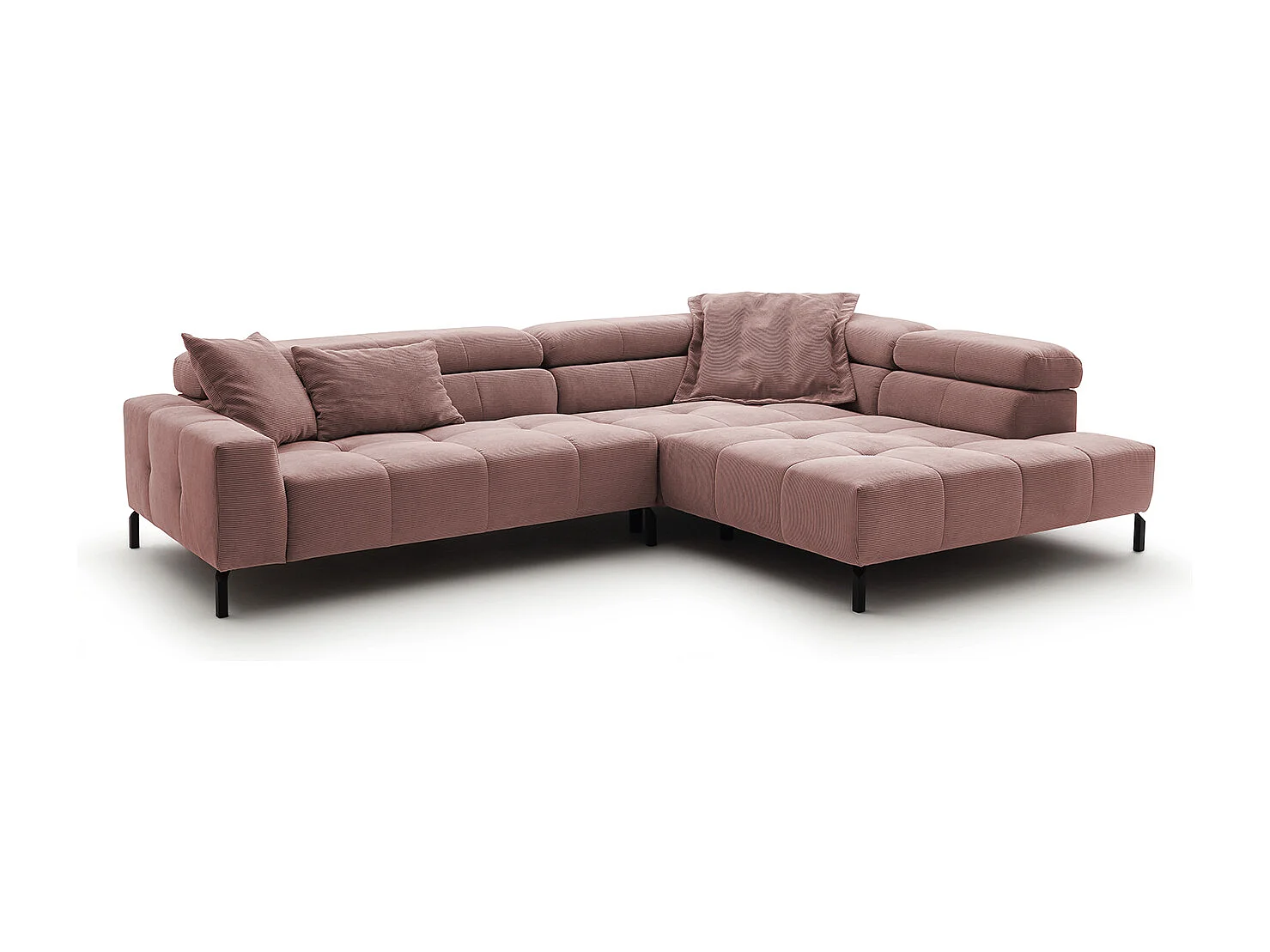 Canapé - Rose Velours côtelé - OHIO