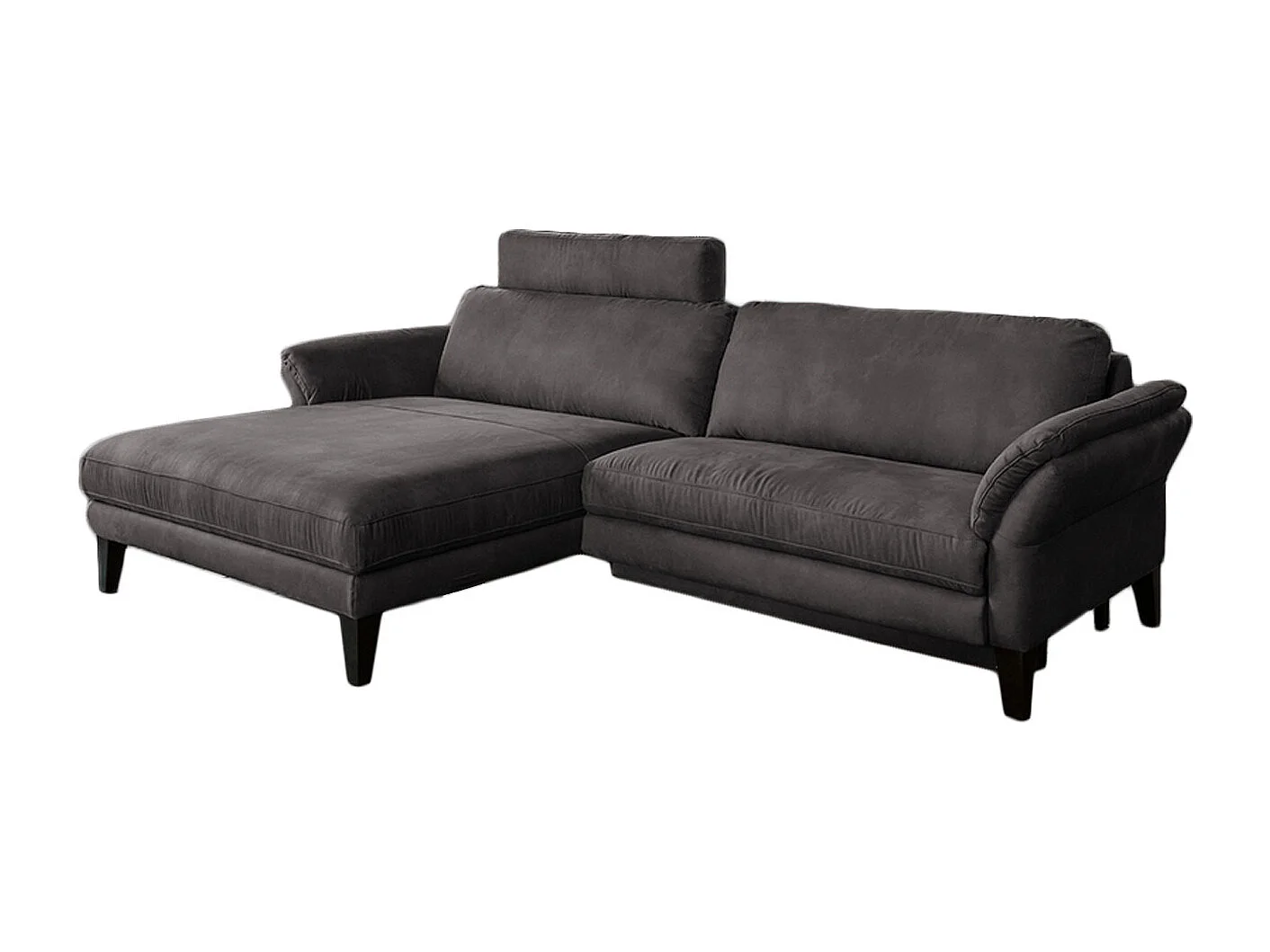 Ecksofa - Anthrazit Webstoff - MALTA